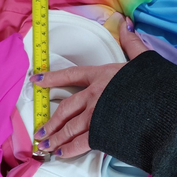 Cover Up and Dress Swimsuit Rainbow Ombre Bra Top NWOT XL - Picture 11 of 14